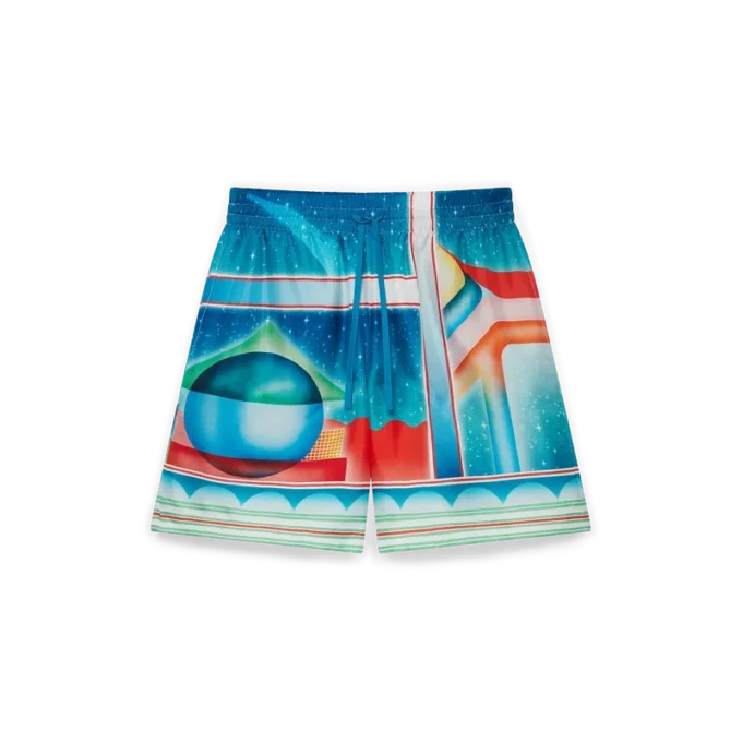 Shorts en soie Galaxy Court Shorts en soie Galaxy Court