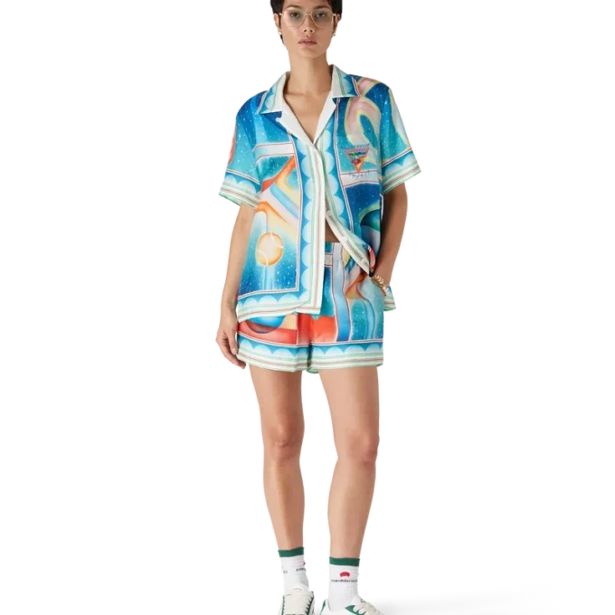 Shorts en soie Galaxy Court Shorts en soie Galaxy Court