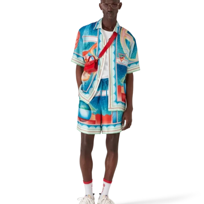 Shorts en soie Galaxy Court Shorts en soie Galaxy Court