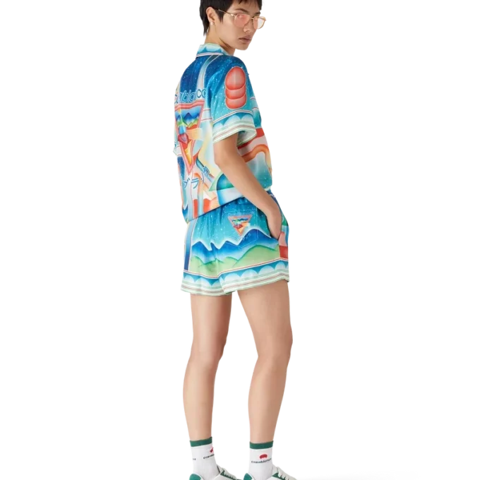 Shorts en soie Galaxy Court Shorts en soie Galaxy Court