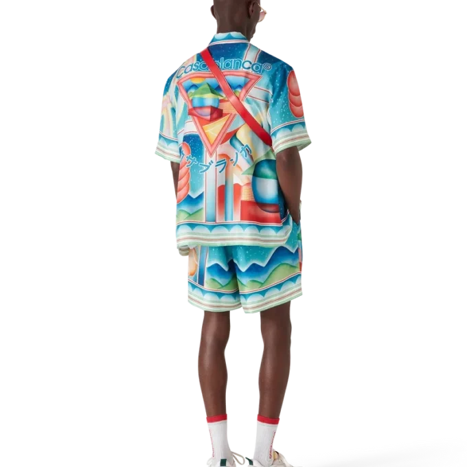 Shorts en soie Galaxy Court Shorts en soie Galaxy Court