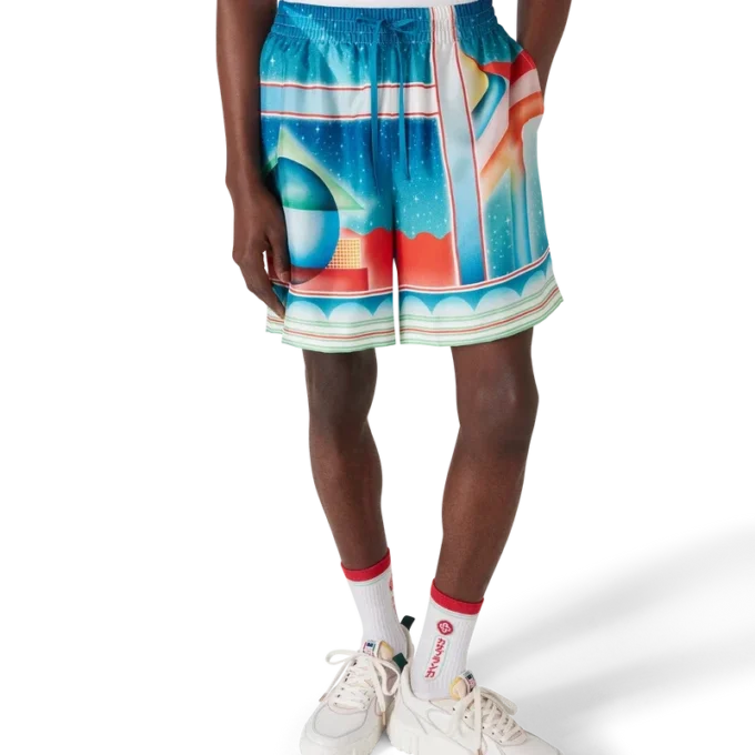 Shorts en soie Galaxy Court Shorts en soie Galaxy Court
