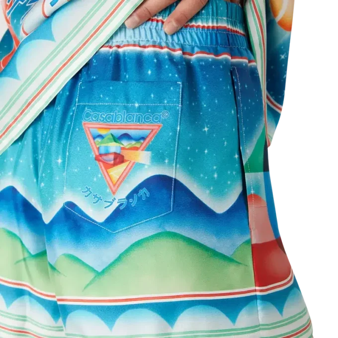 Shorts en soie Galaxy Court Shorts en soie Galaxy Court