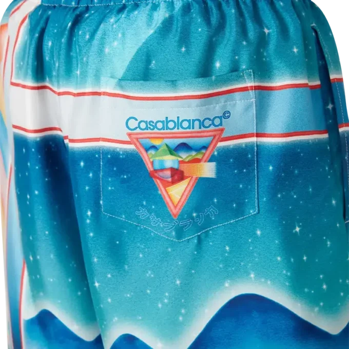 Shorts en soie Galaxy Court Shorts en soie Galaxy Court
