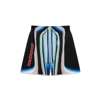 Shorts en soie Graphic Mountain