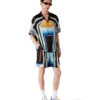 Shorts en soie Graphic Mountain Shorts en soie Graphic Mountain