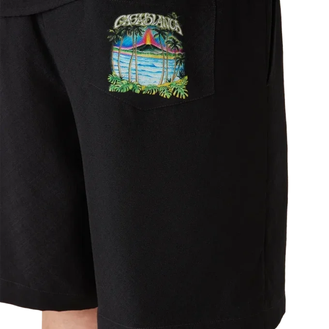 Shorts en soie jacquard Volcano Shorts en soie jacquard Volcano