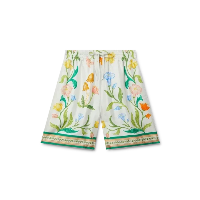 Shorts en soie L’arche Fleurie Shorts en soie L’arche Fleurie