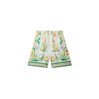 Shorts en soie L&rsquo;arche Fleurie