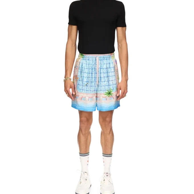 Shorts en soie Le Plongeon Shorts en soie Le Plongeon