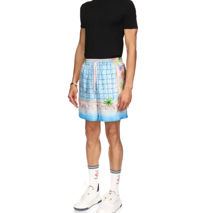 Shorts en soie Le Plongeon Shorts en soie Le Plongeon