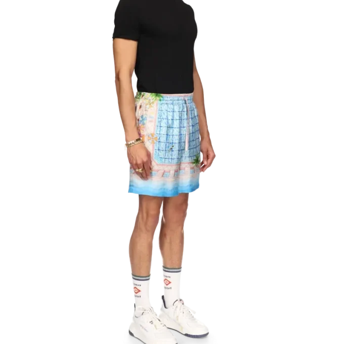 Shorts en soie Le Plongeon Shorts en soie Le Plongeon