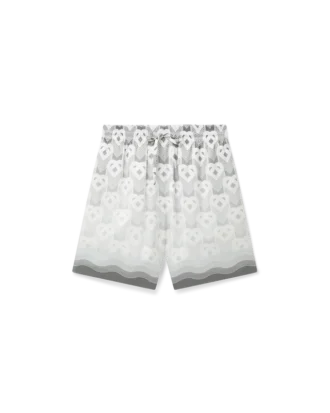 Shorts en soie à motif Monogram Heart dégradé