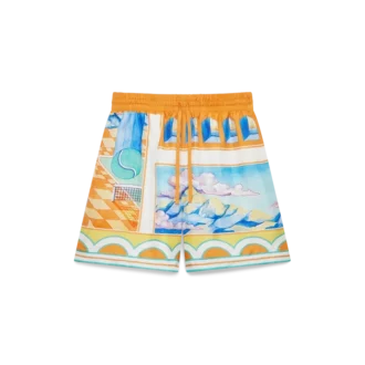 Shorts en soie Surreal Pool