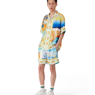 Shorts en soie Surreal Pool