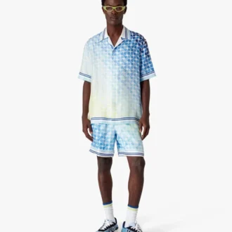 Shorts en soie Tennis Tile