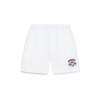 Shorts en tissu éponge blanc