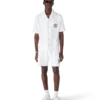 Shorts en tissu éponge blanc