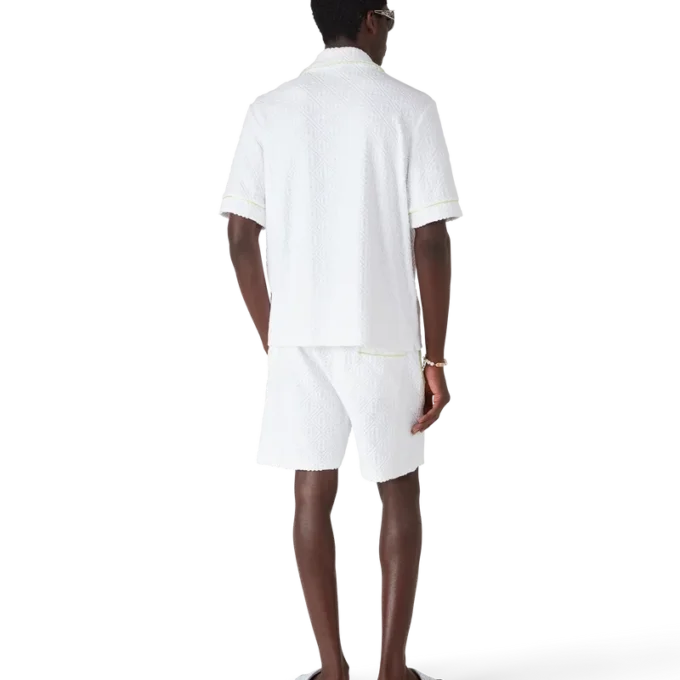 Shorts en tissu éponge blanc