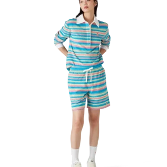 Shorts en tissu éponge à rayures