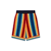 Shorts en tissu éponge à rayures dégradées Shorts en tissu éponge à rayures dégradées