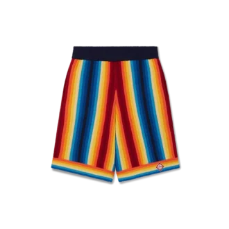Shorts en tissu éponge à rayures dégradées