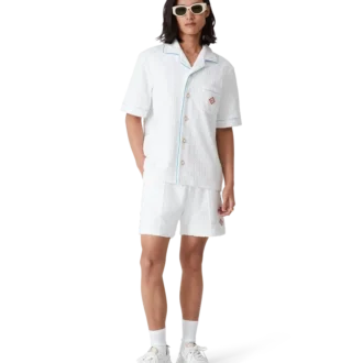 Shorts en tissu éponge à rayures tennis