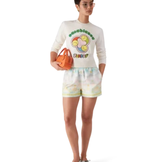 Shorts en twill de soie Candy Icons