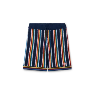 Shorts à rayures au crochet