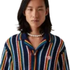 Chemise rayée en crochet Chemise rayée en crochet