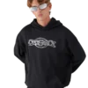 Sweat à capuche oversize à empiècements