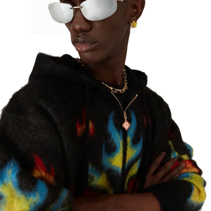 Sweat à capuche zippé Mohair Flame Laurel