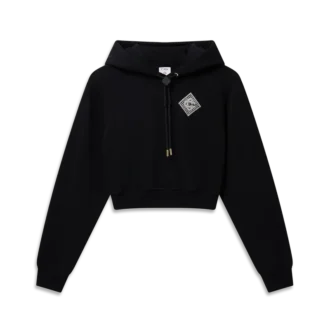 Sweat-shirt court à capuche Pearl Diamond