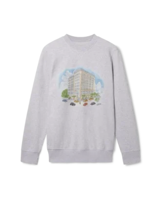 Sweat-shirt Fifth Avenue gris chiné