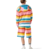 Sweat-shirt oversize à capuche en rayures duveteuses Sweat-shirt oversize à capuche en rayures duveteuses