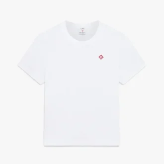 T-shirt ajusté à manches courtes avec écusson brodé classique