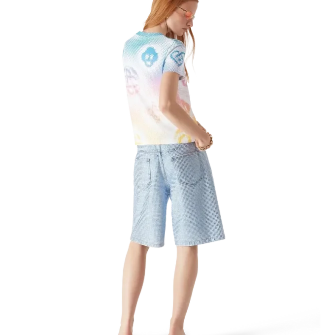 T-shirt ajusté à manches courtes avec logo Halftone