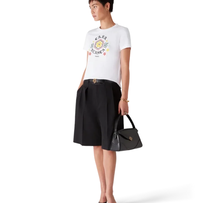 T-shirt ajusté à manches courtes Emblem