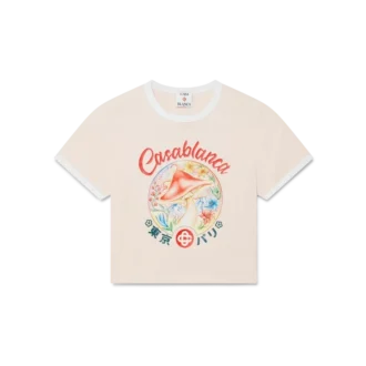 T-shirt court à emblème champignon