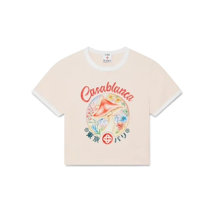 T-shirt court à emblème champignon