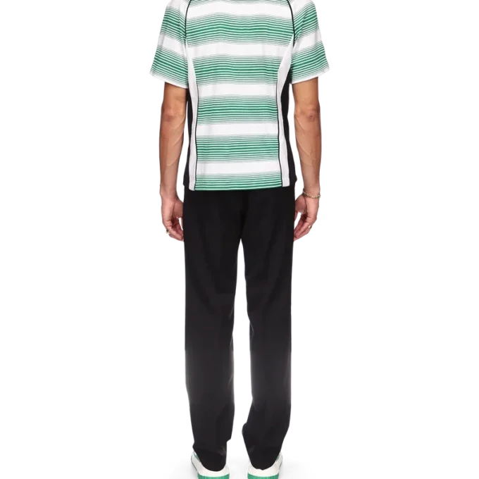 T-shirt de football à empiècements rayés dégradés