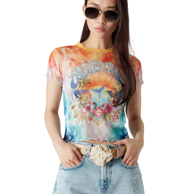 T-shirt en maille tie-dye Surf Trip