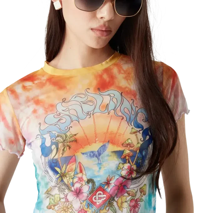 T-shirt en maille tie-dye Surf Trip