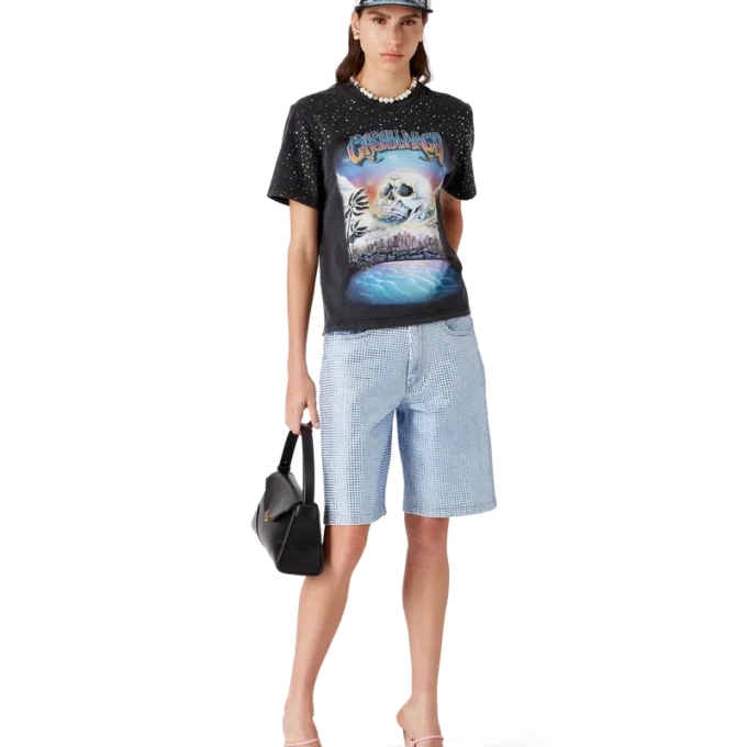 T-shirt La Pramonition orné de cristaux