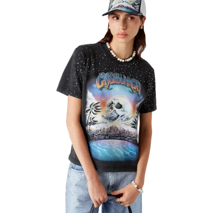 T-shirt La Pramonition orné de cristaux