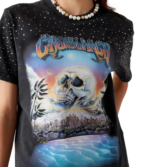 T-shirt La Pramonition orné de cristaux