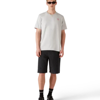 T-shirt à manches courtes avec logo diamant gris