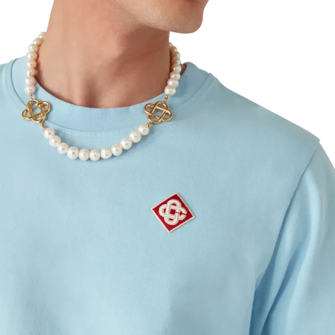 T-shirt à manches courtes avec logo en forme de diamant T-shirt à manches courtes avec logo en forme de diamant