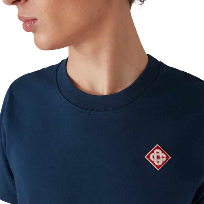 T-shirt à manches courtes avec logo en forme de diamant T-shirt à manches courtes avec logo en forme de diamant