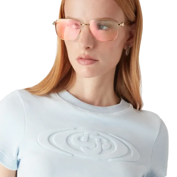 T-shirt à manches courtes en velours pour femme